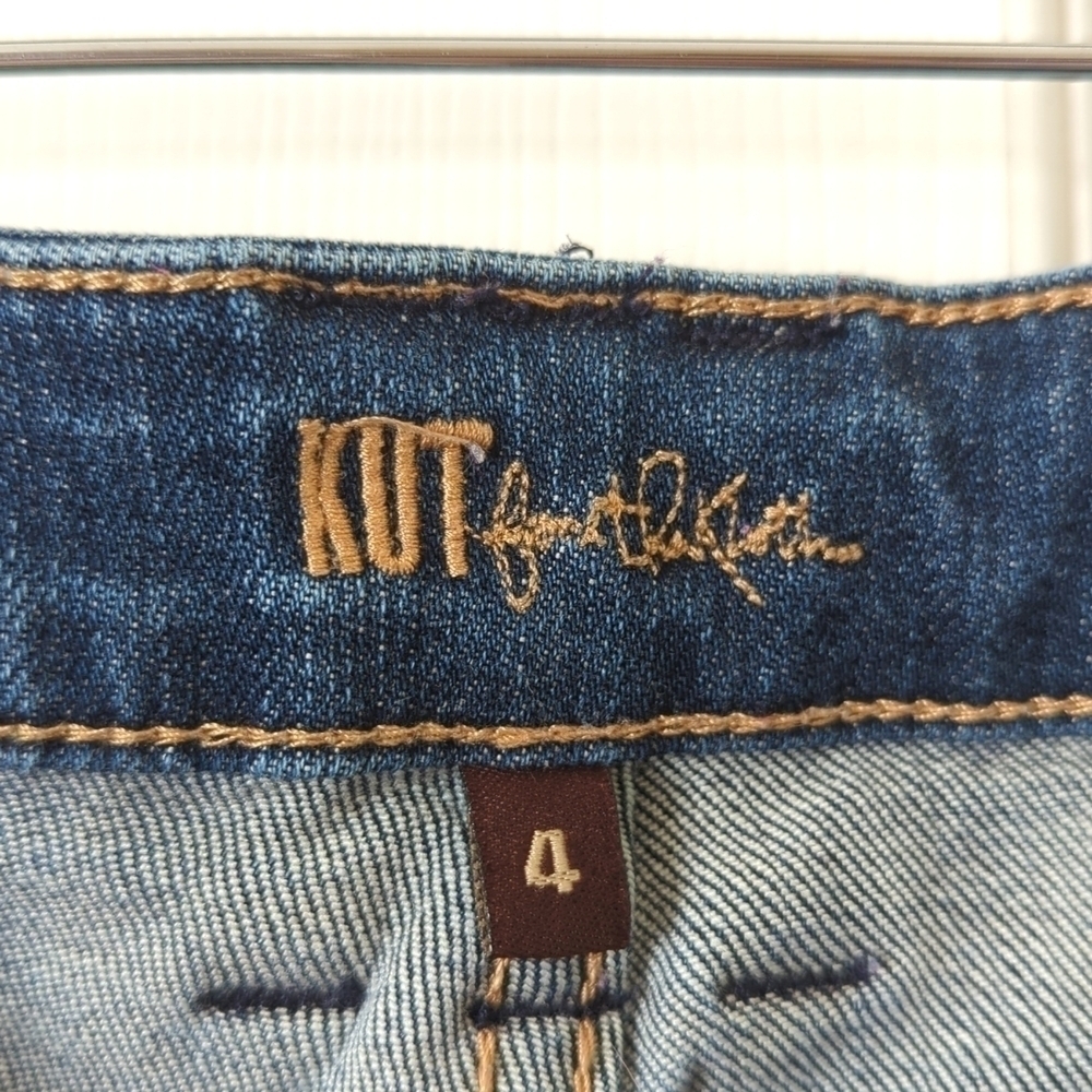 Kut from the Kloth Catherine Mid Rise Dark Wash Slim Fit Boyfriend Denim Jeans 4 - Picture 8 of 16